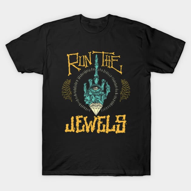 Vintage run one finger T-Shirt by PATTERNCOLORFUL